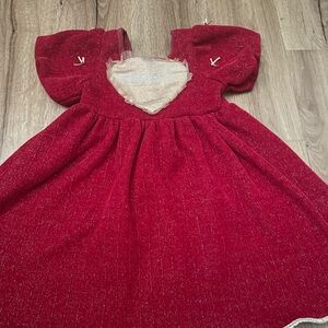 Holiday red dress for girls
